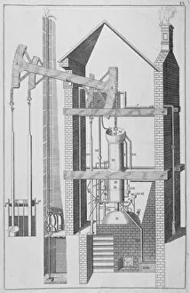 Cross Section Gallery: Section of the water works on London Bridge, 1755