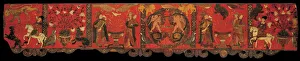 Section of wood panelling with decorative painting, 1770-1780s. Artist: Anonymous