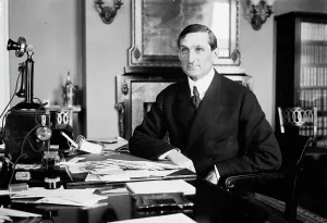 Admin Prints: Sec'y. McAdoo at desk, 1913. Creator: Bain News Service