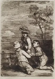 Lifting Prints: The Sedan Chair, c1815. Creator: David Wilkie