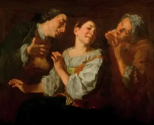 Loving Prints: The Seduction, c1752. Creator: Traversi, Gaspare (1732-1769)