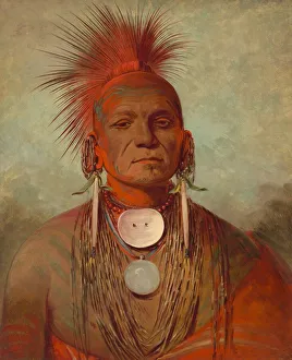 See-non-ty-a, an Iowa Medicine Man, 1844 / 1845. Creator: George Catlin