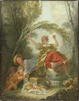 Wicker Prints: The See-Saw, 1750. Creator: Jean-Honore Fragonard