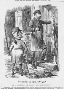 Mr Punch Gallery: Seeings Believing, 1883. Artist: Joseph Swain