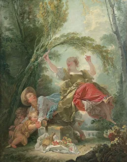 Seesaw Prints: The Seesaw. Artist: Fragonard, Jean Honore (1732-1806)