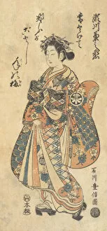 Kimono Gallery: Segawa Kikunojo II, 1758. Creator: Ishikawa Toyonobu