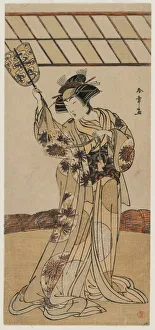 Segawa Kikunojo II as the Referee of a Wrestling Match, c. late 1770s. Creator: Katsukawa Shunsho