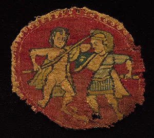 Wool And Linen Prints: Four Segmenta from a Tunic, 650 - 750. Creator: Unknown