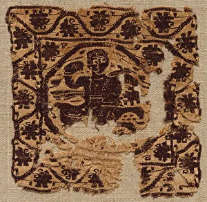Wool And Linen Prints: Segmentum from a Tunic, 500s. Creator: Unknown