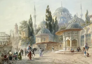 Bosphorus Strait Gallery: The Sehzade Mosque in Constantinople. Artist: Flandin, Eugene-Napoleon (1803-1876)