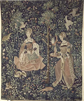 Embroideress Prints: The Seigniorial Life: Embroidery (La vie seigneuriale: la broderie), Tapisserie, c. 1520