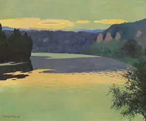 Banks Prints: The Seine at Les Andelys, in the evening
