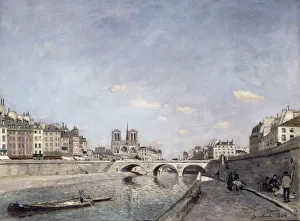 The Seine and Notre-Dame, 1864. Artist: Jongkind, Johan Barthold (1819-1891) The Seine and Notre-Dame, 1864. Artist: Jongkind, Johan Barthold (1819-1891)