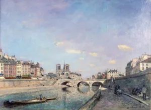The Seine and Notre-Dame in Paris, 1864. Artist: Johan Barthold Jongkind
