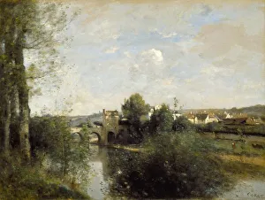 Jean Baptiste Camille 1796 1875 Prints: Seine and Old Bridge at Limay, 1872. Artist: Corot, Jean-Baptiste Camille (1796-1875)