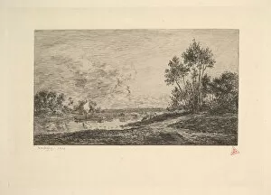 Charles François Gallery: The Seine at Port-Maurin, 1870. Creator: Charles Francois Daubigny