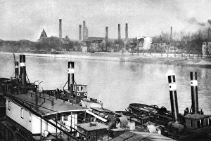 Flammarion Prints: The Seine and the quays at Bercy, Paris, 1931. Artist: Ernest Flammarion