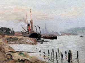 Guilbert Prints: The Seine River at Rohen, c1898-1942. Artist: Narcisse Guilbert