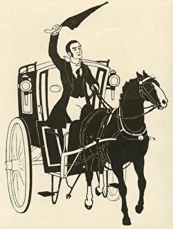 Seizing the Reins in One Hand, and Stirring Up the Horse with his Umbrella, 1928