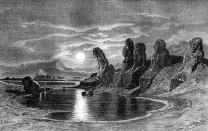 Sekhets with the Moonlight, Egypt, 1877. Artist: Ernest Heyn