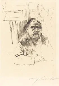 Fur Coat Gallery: Selbstbildnis im Pelz (Self-Portrait in a Fur Coat), 1913. Creator: Lovis Corinth