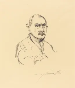 Corinth Lovis Prints: Selbstbildnis (Self-Portrait), 1914. Creator: Lovis Corinth