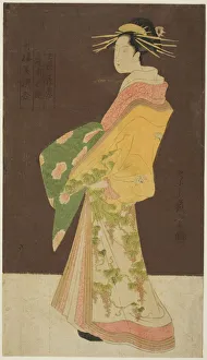A Selection of Beauty from the Pleasure Quarters (Seiro bisen awase): Hanamurasaki... c. 1795. Creator: Hosoda Eishi