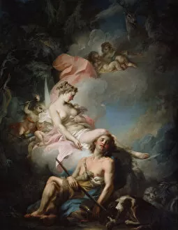 Ancient Greek Gallery: Selene and Endymion, 1760s. Artist: Stefano Torelli