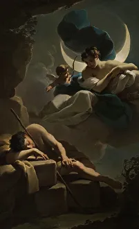 Endymion Prints: Selene and Endymion, c1770. Creator: Ubaldo Gandolfi