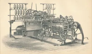Textile Mill Prints: Self-Acting Mule. Sharp & Roberts Principle