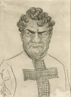 Self-caricature in the role of Don Alvaro in Opera La forza del destino by Giuseppe Verdi, 1918