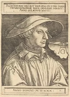 Self-Portrait, 1530. Creator: Heinrich Aldegrever