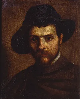 Galleria Nazionale Prints: Self-portrait, 1593. Artist: Carracci, Annibale (1560-1609)