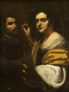 Gentileschi Prints: Self-Portrait, 1637. Creator: Gentileschi, Artemisia (1598-1653)