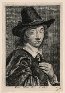 Cornelis Visscher Prints: Self-Portrait, 1649. Creator: Cornelis de Visscher