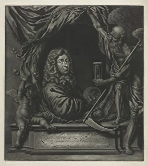 Michiel Van Musscher Prints: Self-Portrait, 1685. Creator: Michiel van Musscher (Dutch, 1645-1705)