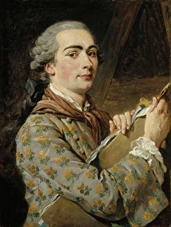Lagrenee Prints: Self-Portrait, 1750s. Creator: Lagrenee, Louis-Jean-Francois (1725-1805)