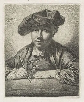 Self-Portrait, 1752. Creator: Georg Friedrich Schmidt