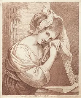 Angelika 1741 1807 Prints: Self-portrait, 1770. Creator: Kauffmann, Angelika (1741-1807)
