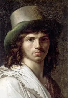 Anne Louis 1767 1824 Collection: Self-Portrait, 1795. Creator: Girodet de Roucy Trioson, Anne Louis (1767-1824)