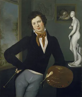 Jewish Museum Prints: Self-Portrait, 1815-1816. Artist: Oppenheim, Moritz Daniel (1800-1882)