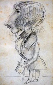 Alfred De Prints: Self Portrait, 1838. Artist: Alfred de Musset