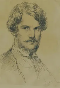 Pencil On Paper Prints: Self-portrait, 1842. Creator: Eduard Swoboda