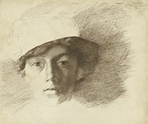 Keene Charles Samuel Prints: Self-Portrait, about 1845. Creator: Charles Samuel Keene