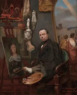 Self-portrait, 1852. Creator: Ducornet, Louis Joseph César (1806-1856)