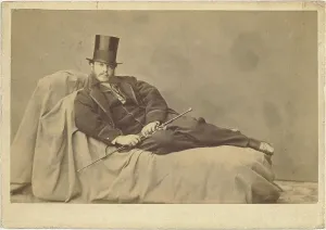 Tournachon Adrien Prints: Self portrait, about 1858. Creator: Adrien Alban Tournachon