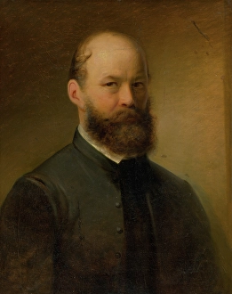 Ukrainian Prints: Self-portrait, 1870-1875. Creator: Juraj Revesz
