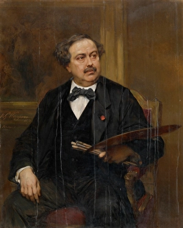 Observing Prints: Self Portrait, 1871. Creator: Gustaf Wappers
