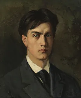 Edelfelt Albert Prints: Self-Portrait, 1874. Creator: Albert Edelfelt
