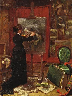 Creativity Prints: Self portrait, 1876. Creator: Mimmi Zetterstrom
